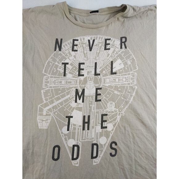 Star Wars Han Solo Millenium Falcon T Shirt Size 2XL Gray Graphic Logo - Picture 4 of 11